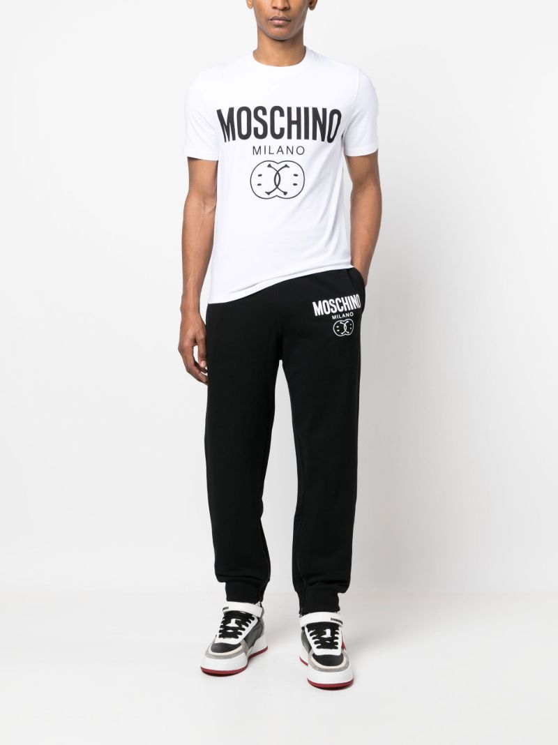 White Dqm Smile Logo Cotton T-shirt