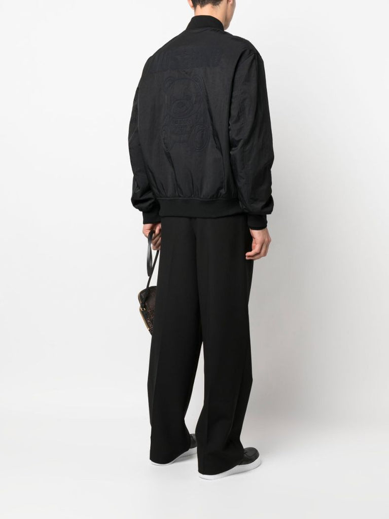 Black Teddy Bomber Jacket