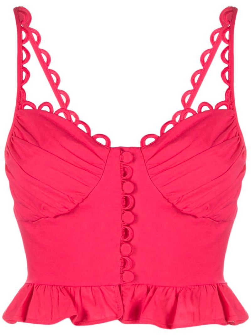 Pink Mara Bustier Cropped Top