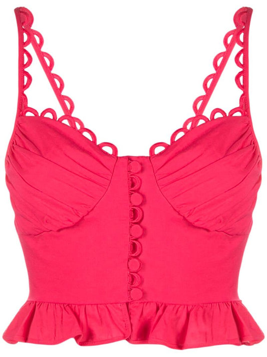 Pink Mara Bustier Cropped Top