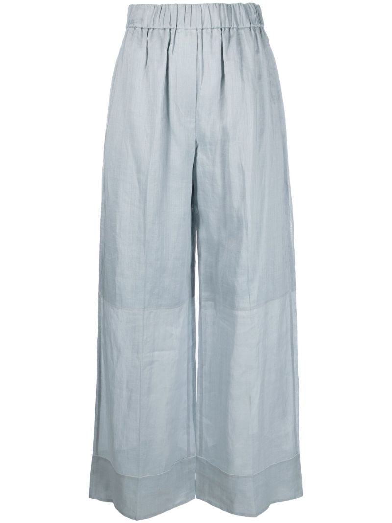 Blue Wide-leg Trousers