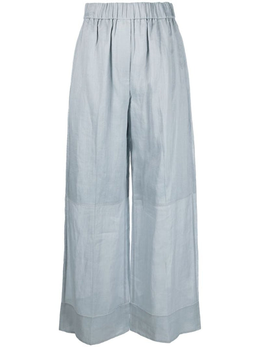Blue Wide-leg Trousers