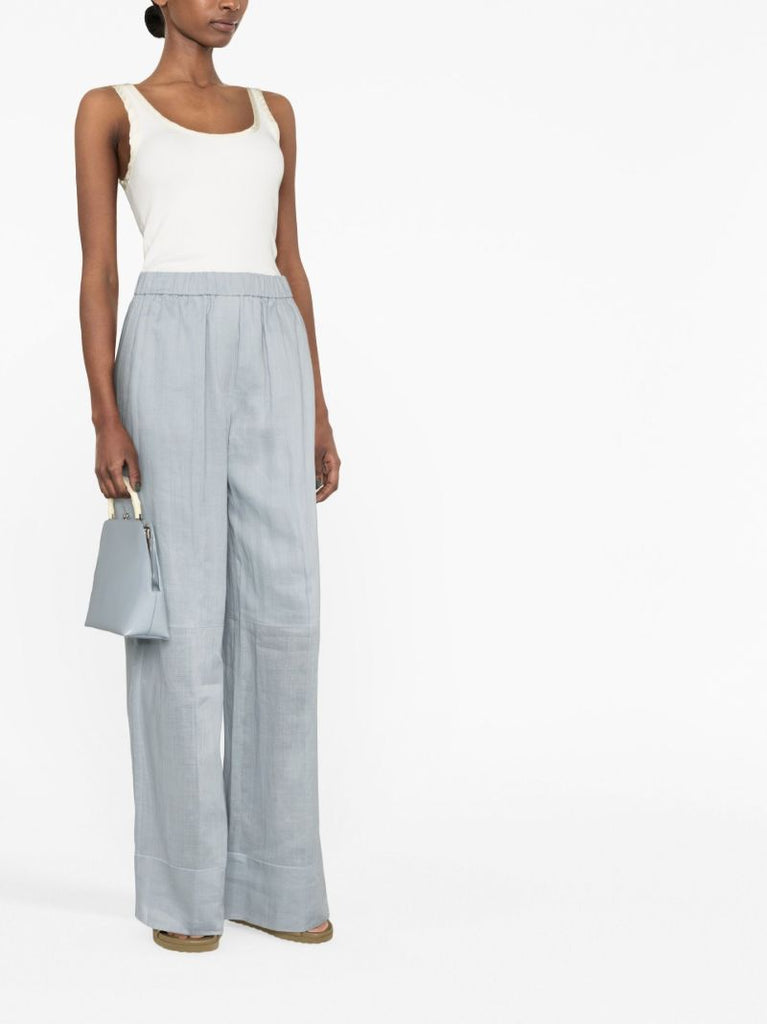 Blue Wide-leg Trousers