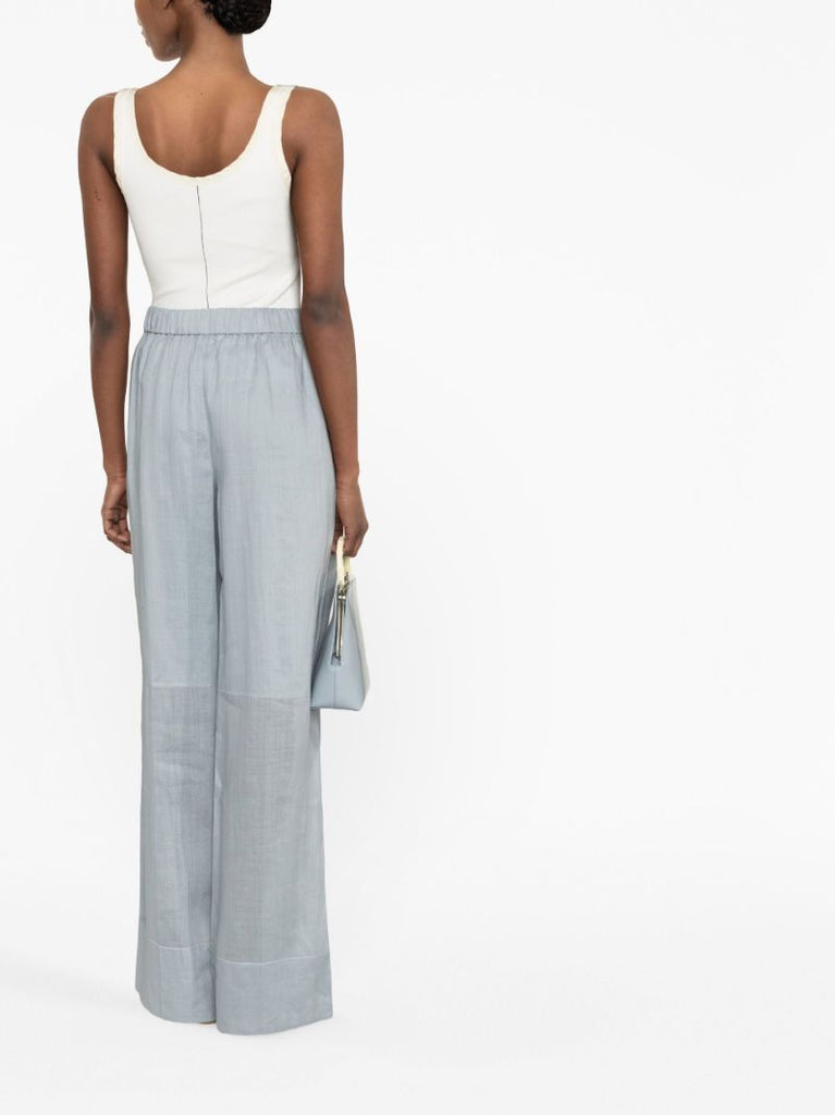 Blue Wide-leg Trousers