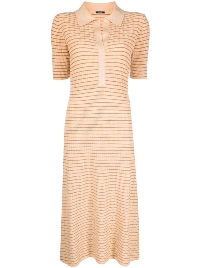 Orange Stripe Pattern Dress