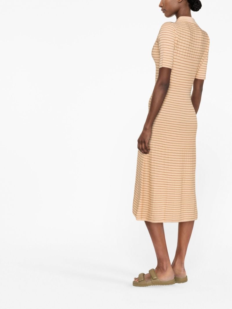 Orange Stripe Pattern Dress