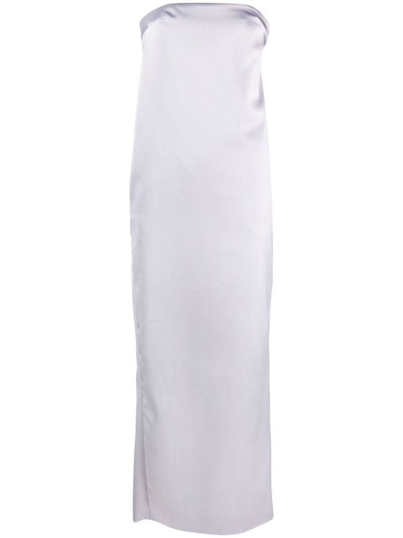 Purple Strapless Maxi Dress
