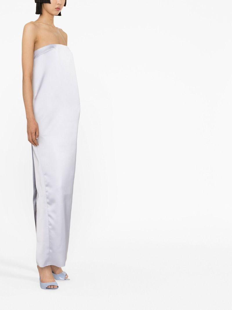 Purple Strapless Maxi Dress