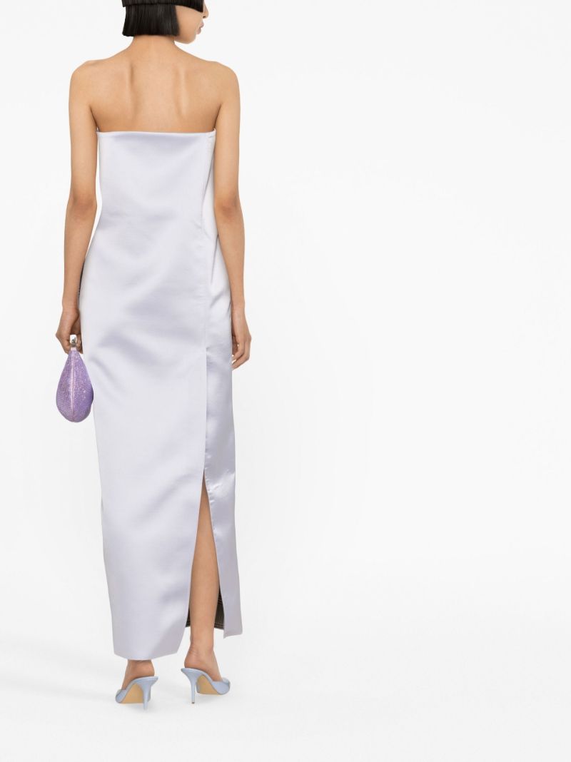 Purple Strapless Maxi Dress