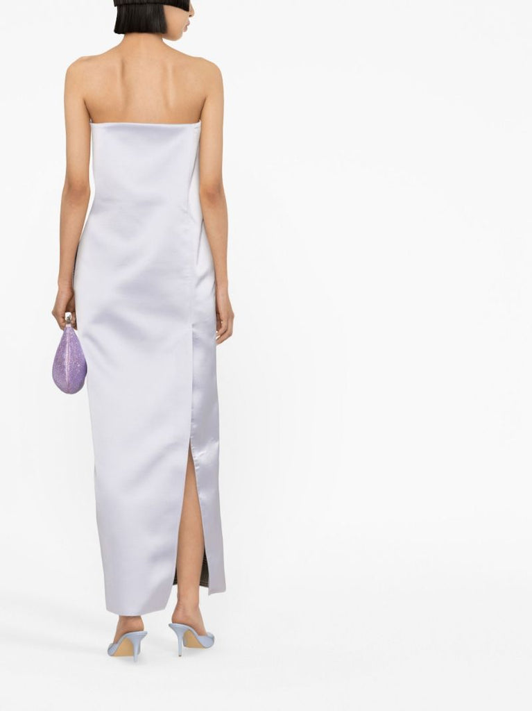 Purple Strapless Maxi Dress