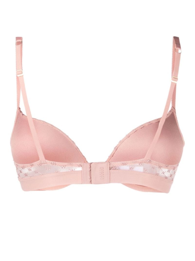 Pink Logo-embroidered Bra