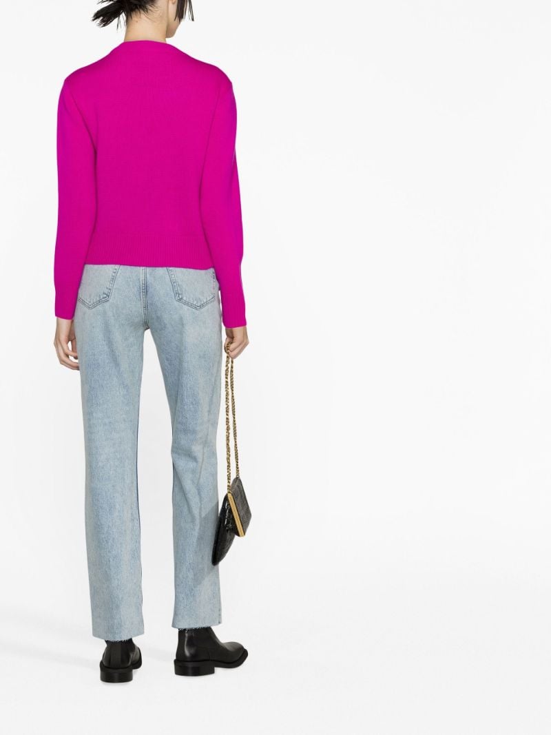 Pink Crew Neck Cashmere Sweater