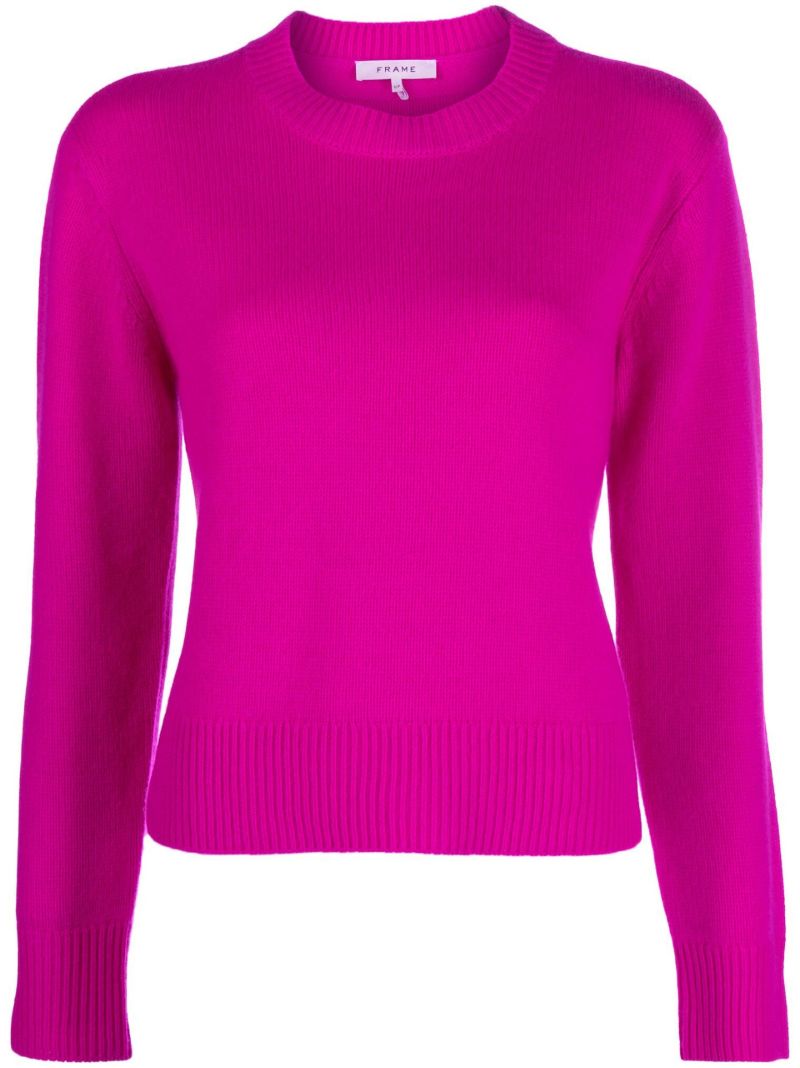 Pink Crew Neck Cashmere Sweater