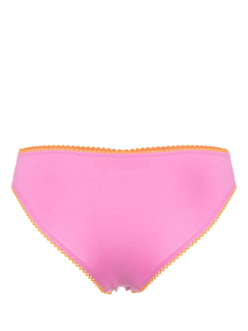 Pink Contrast Stitch Briefs