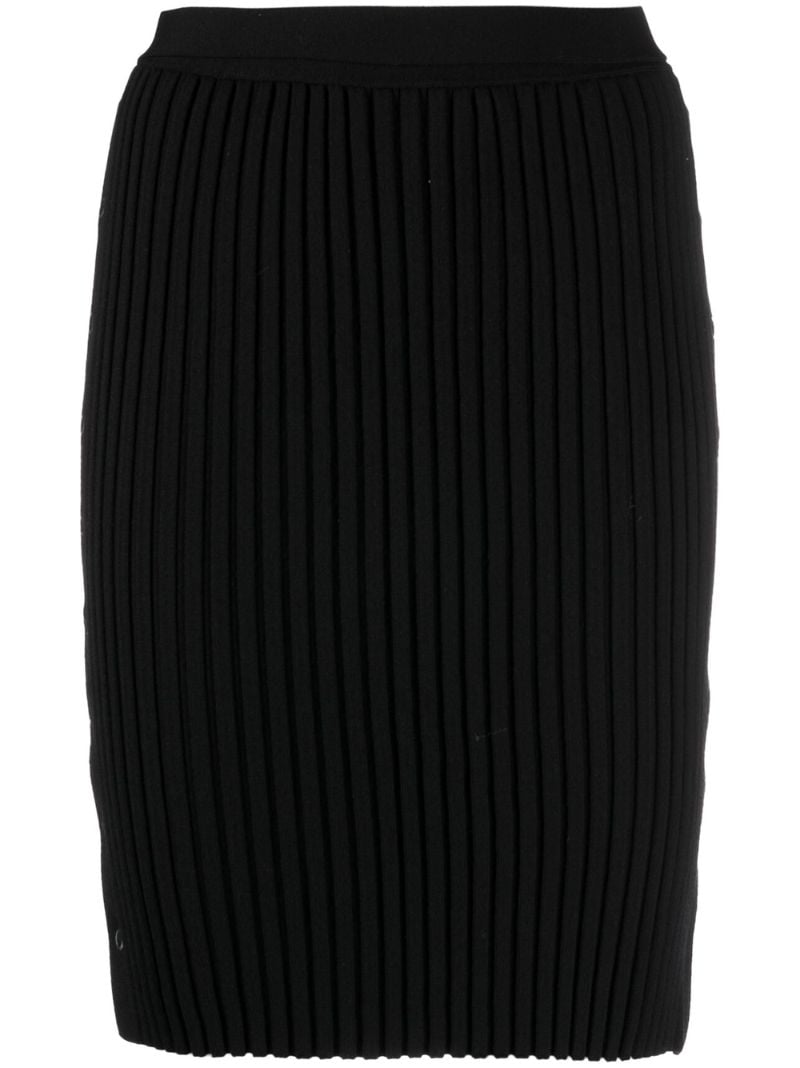 Black Mega Rib Skirt