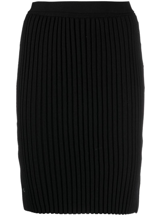Black Mega Rib Skirt