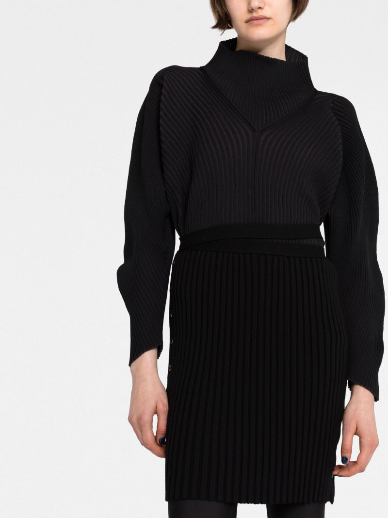 Black Mega Rib Skirt