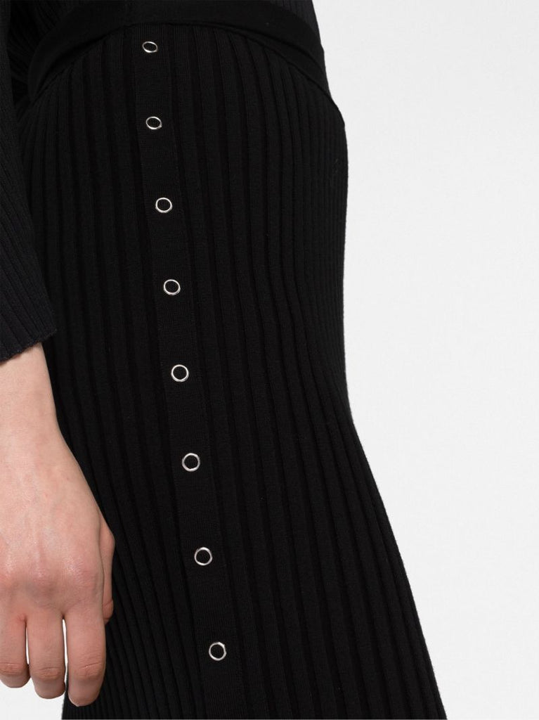 Black Mega Rib Skirt