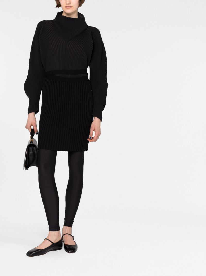 Black Mega Rib Skirt