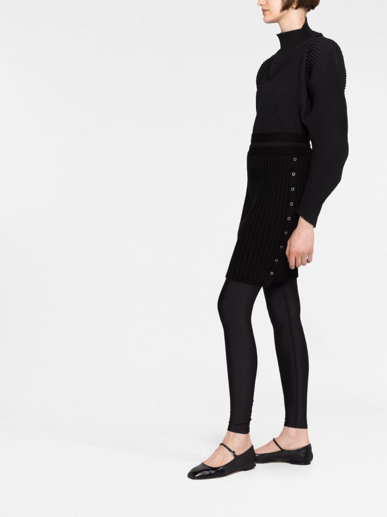 Black Mega Rib Skirt