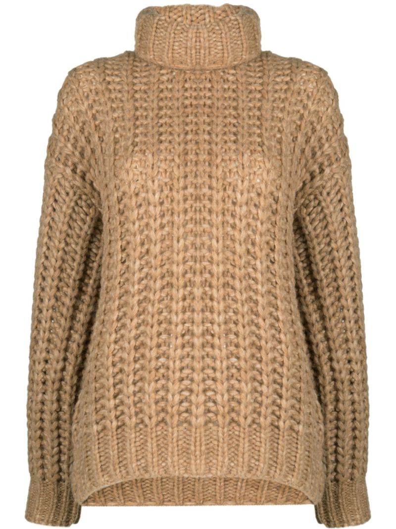 Neutral Iris Chunky Knit Sweater