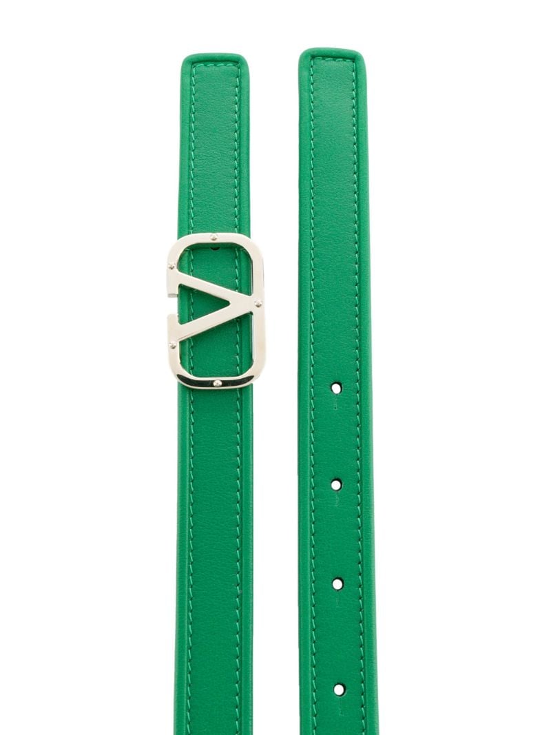 Green Vlogo Signature Leather Belt