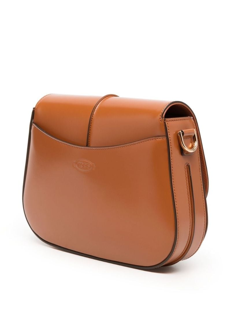 Brown T Timeless Leather Shoulder Bag