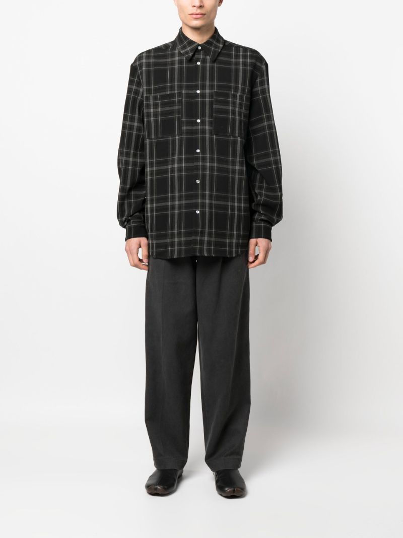 Black Elja Check Print Shirt