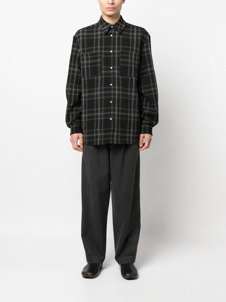 Black Elja Check Print Shirt
