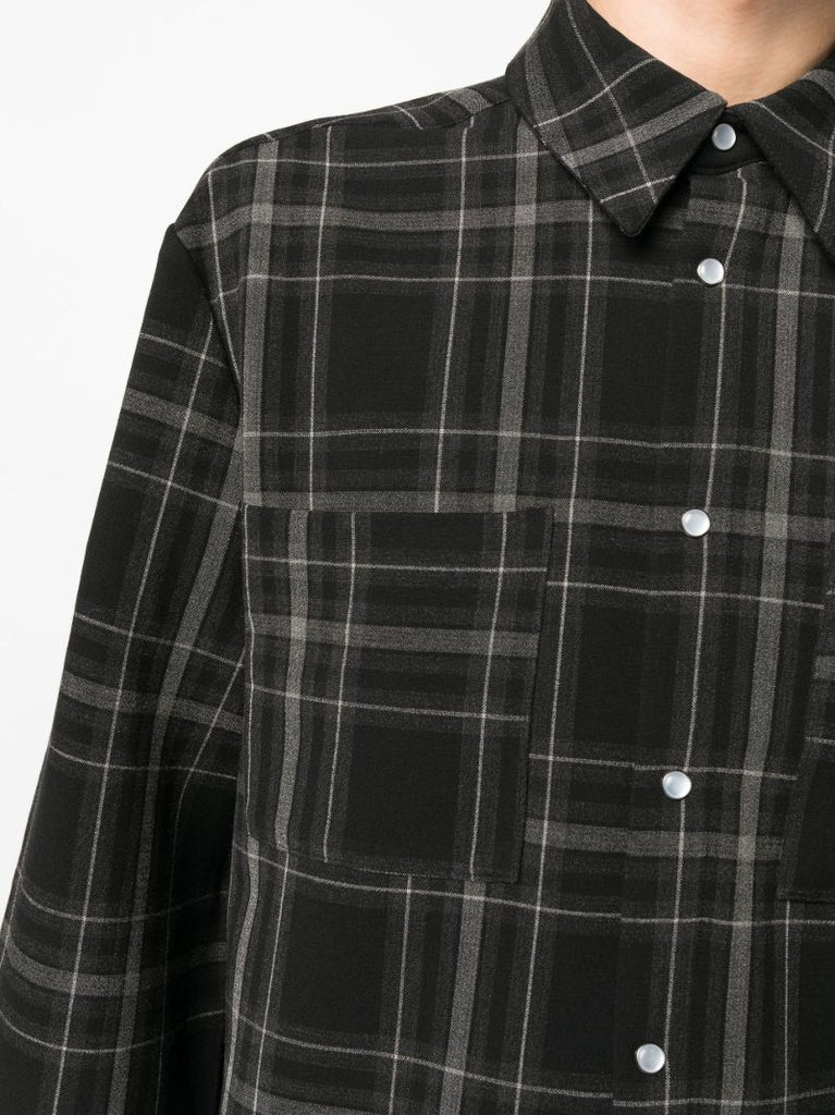 Black Elja Check Print Shirt