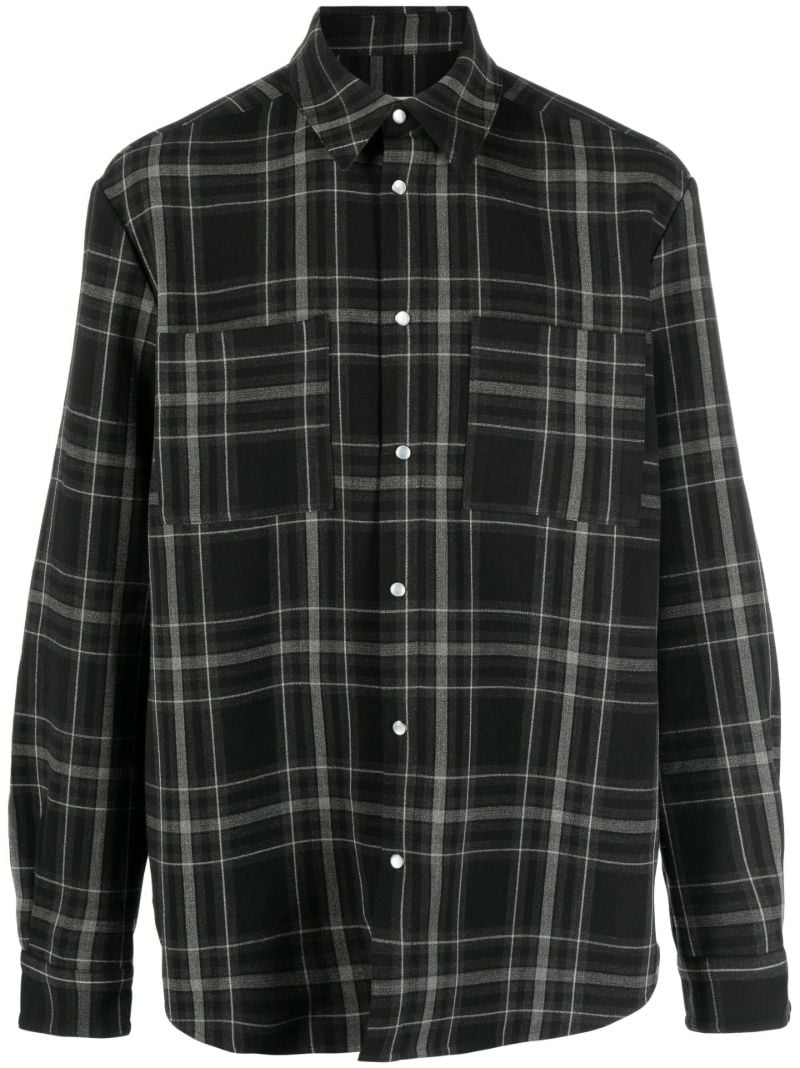 Black Elja Check Print Shirt