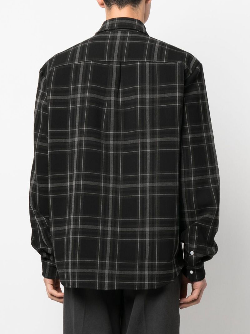 Black Elja Check Print Shirt