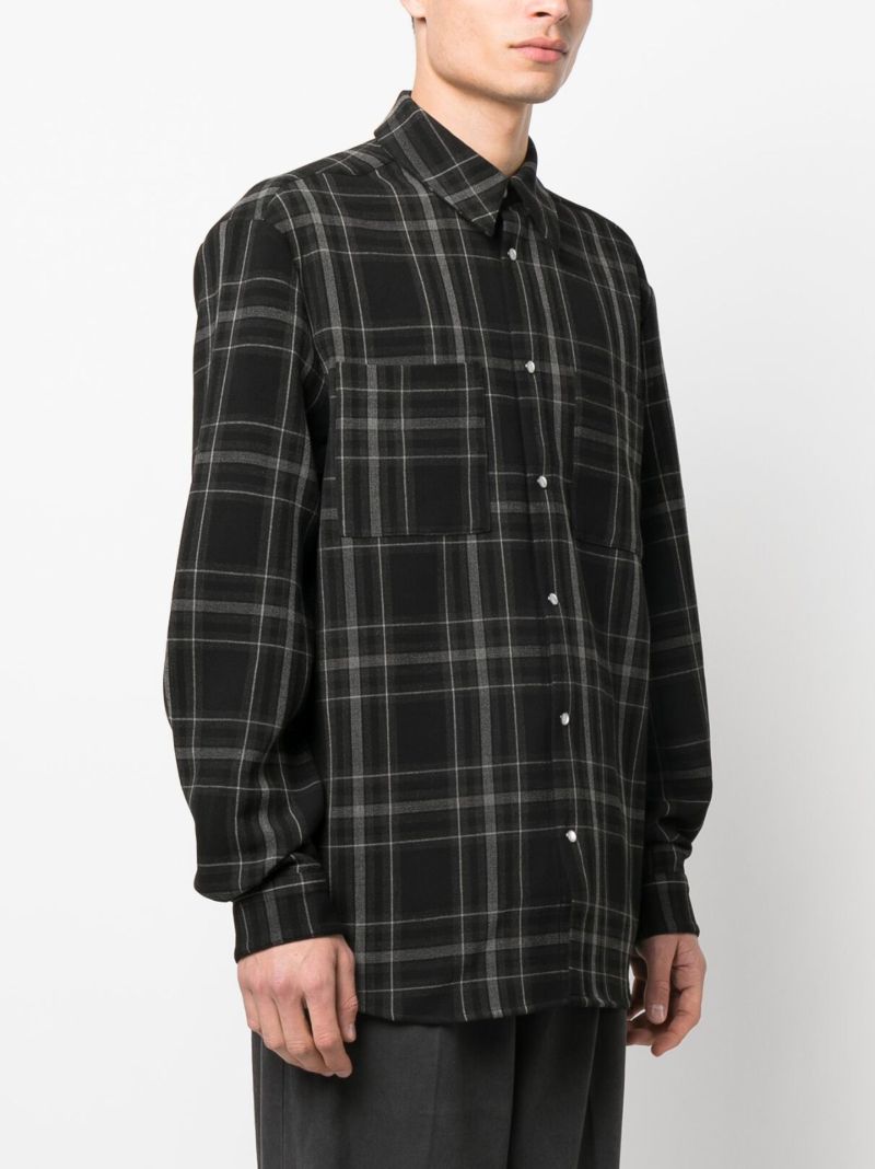 Black Elja Check Print Shirt