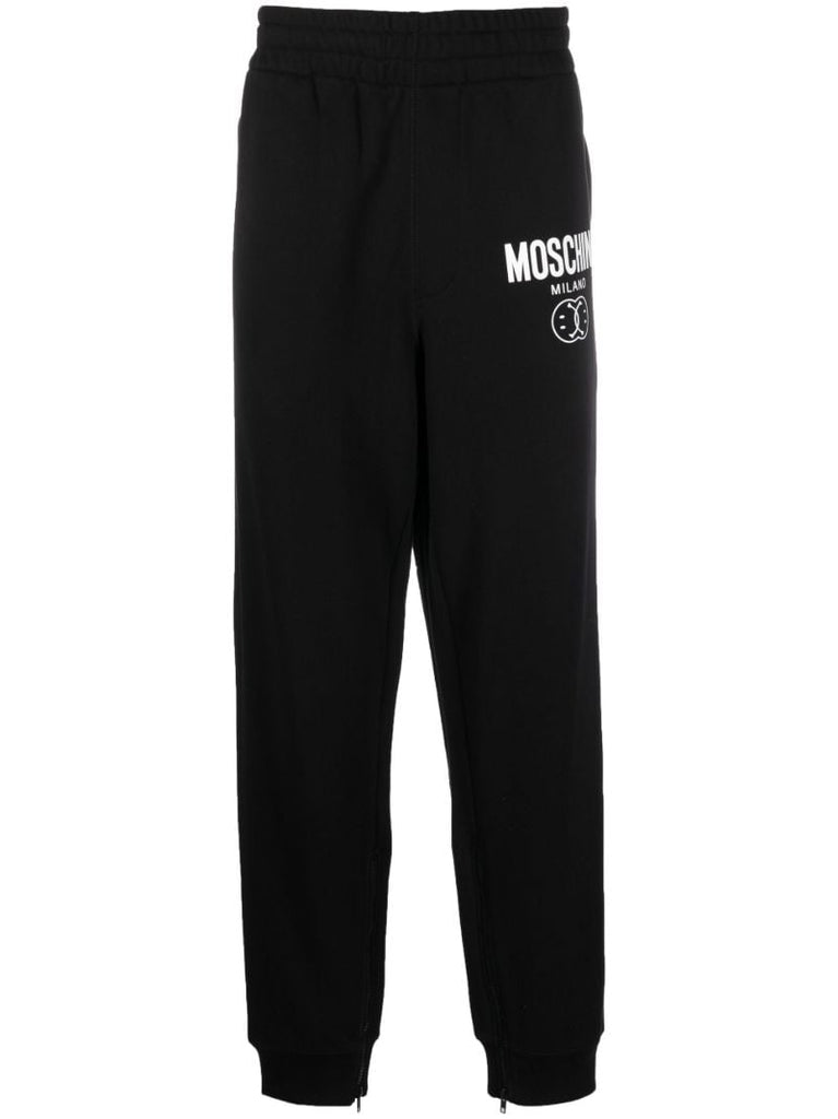 Black Dqm Smile Logo Track Pants