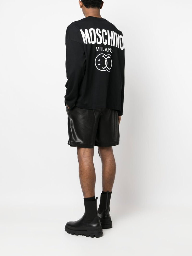Black Dqm Smile Logo Cotton Sweatshirt