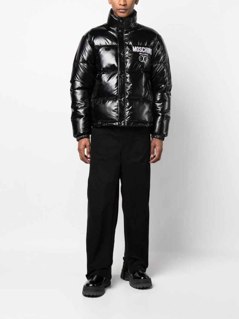 Black Smile Logo Padded Jacket