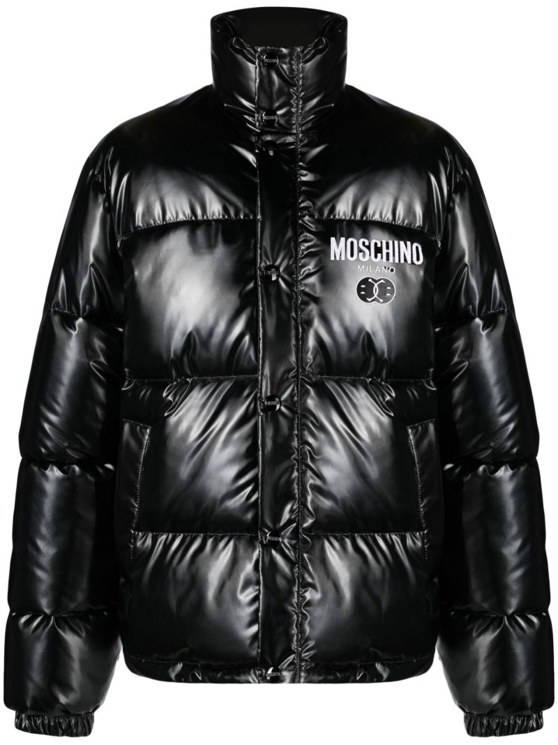 Black Smile Logo Padded Jacket
