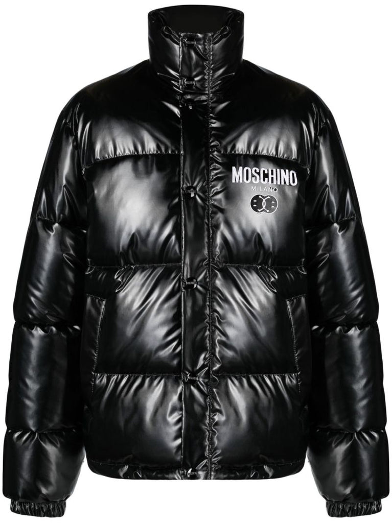 Black Smile Logo Padded Jacket