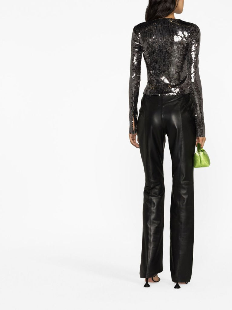 Silver Solaris Sequinned Top