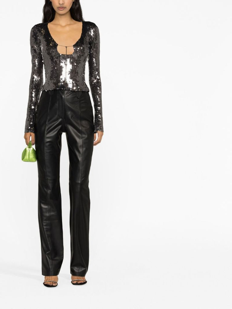 Silver Solaris Sequinned Top