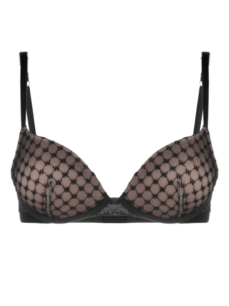 Monogram Patterned Demi Bra