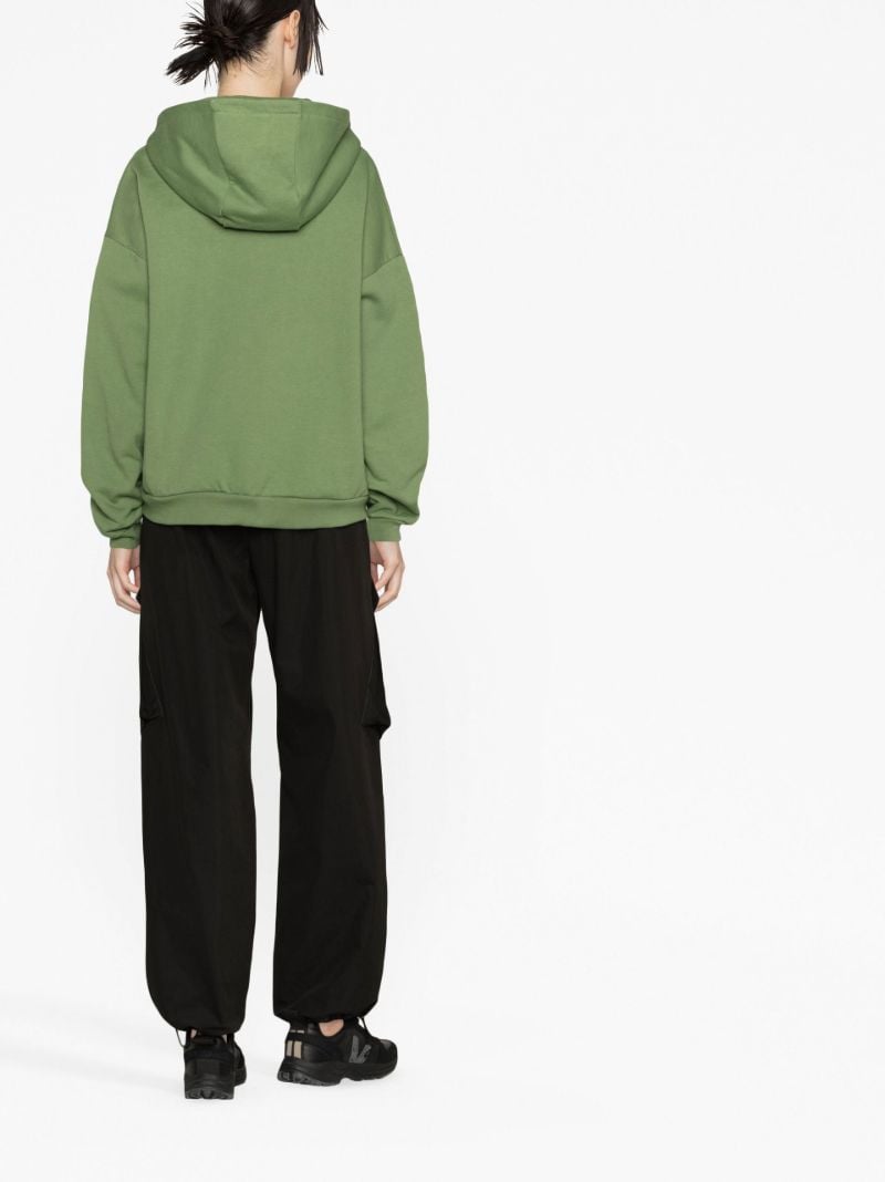 Green Graphic Print Hoodie