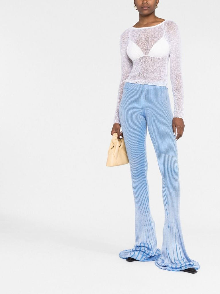 Blue Jelly Flared Trousers