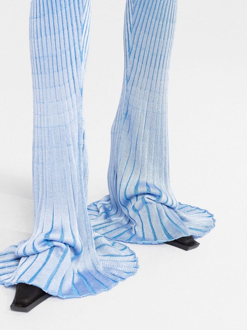 Blue Jelly Flared Trousers