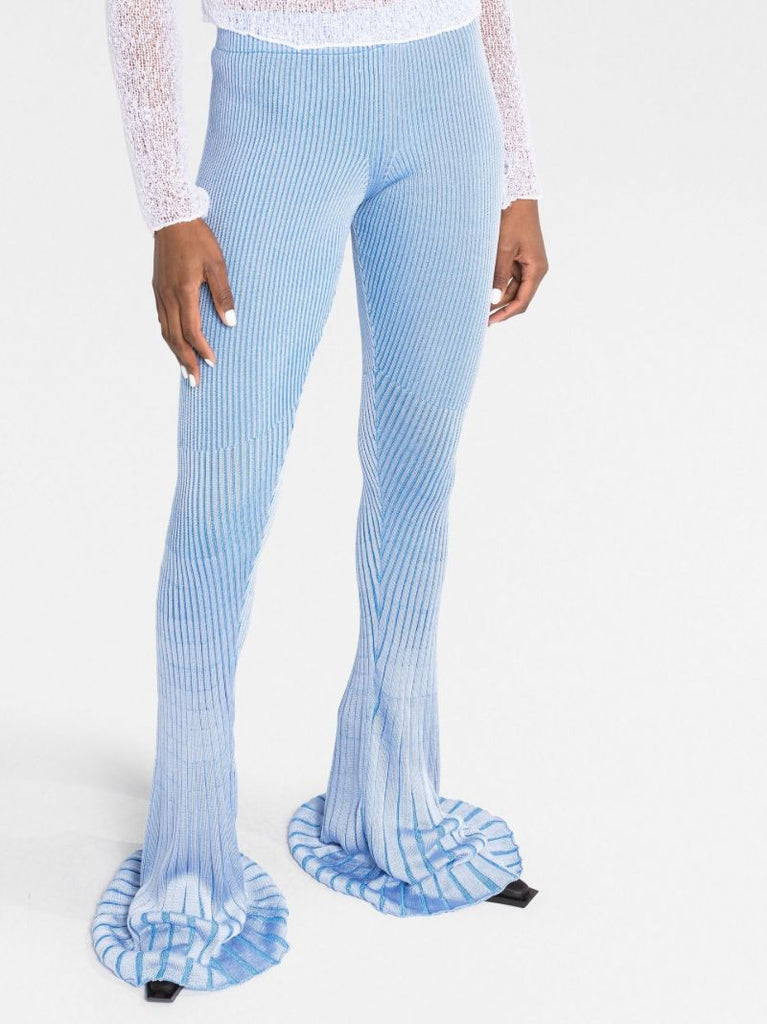 Blue Jelly Flared Trousers