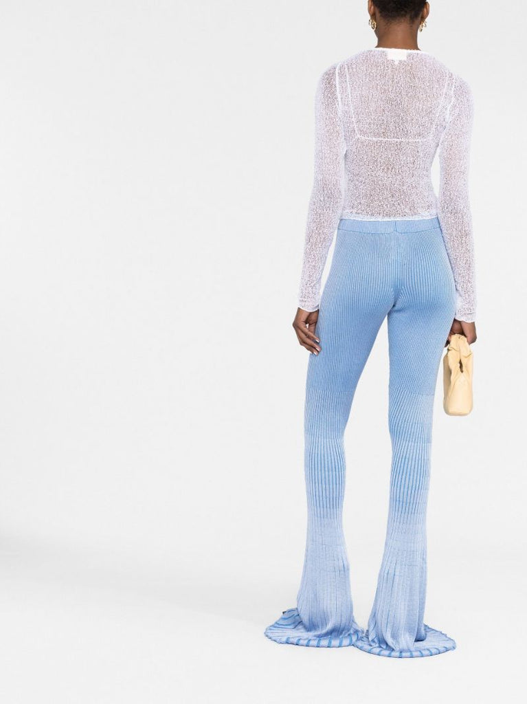 Blue Jelly Flared Trousers