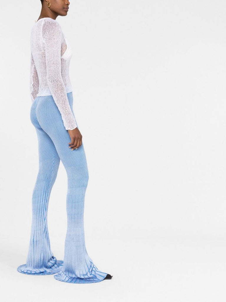 Blue Jelly Flared Trousers