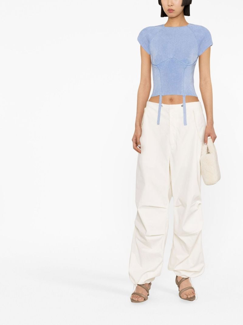 Blue Open Back T-shirt