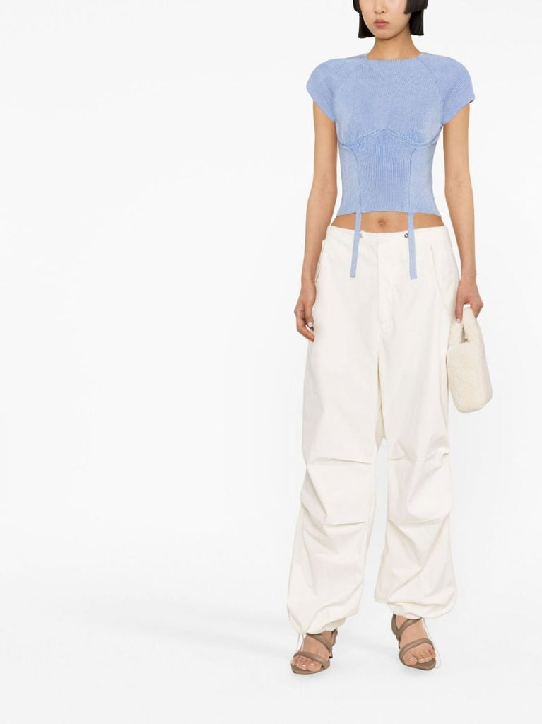 Blue Open Back T-shirt