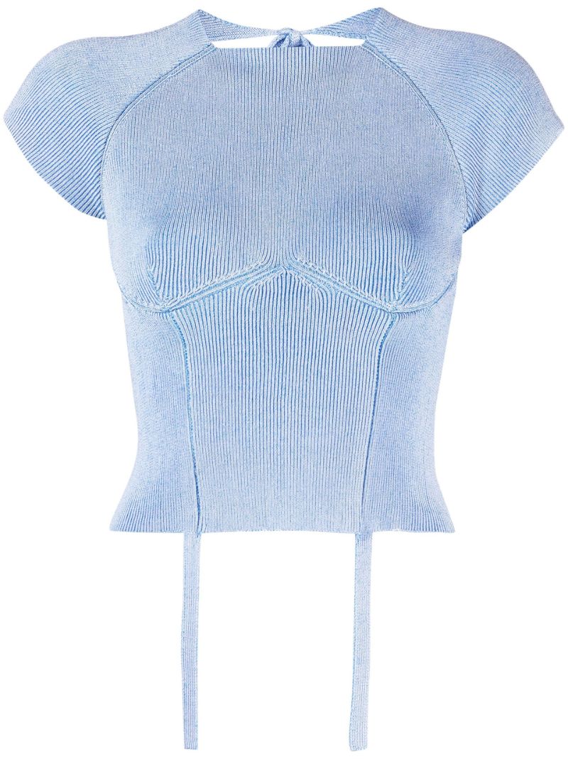 Blue Open Back T-shirt